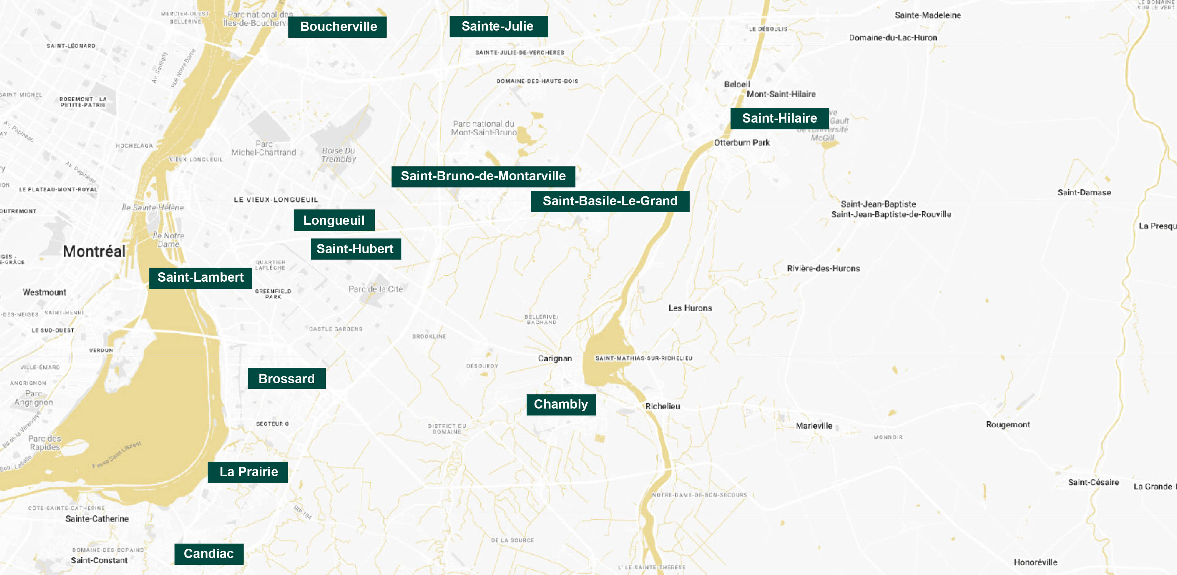 NOUS DESSERVONS LA RIVE-SUD DE MONTRÉAL